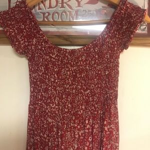 Off-shoulder maxi dress